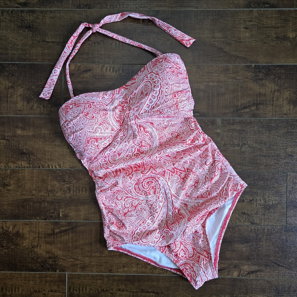 J.McLaughlin Paisley Halter One Piece Swimsuit Size 4